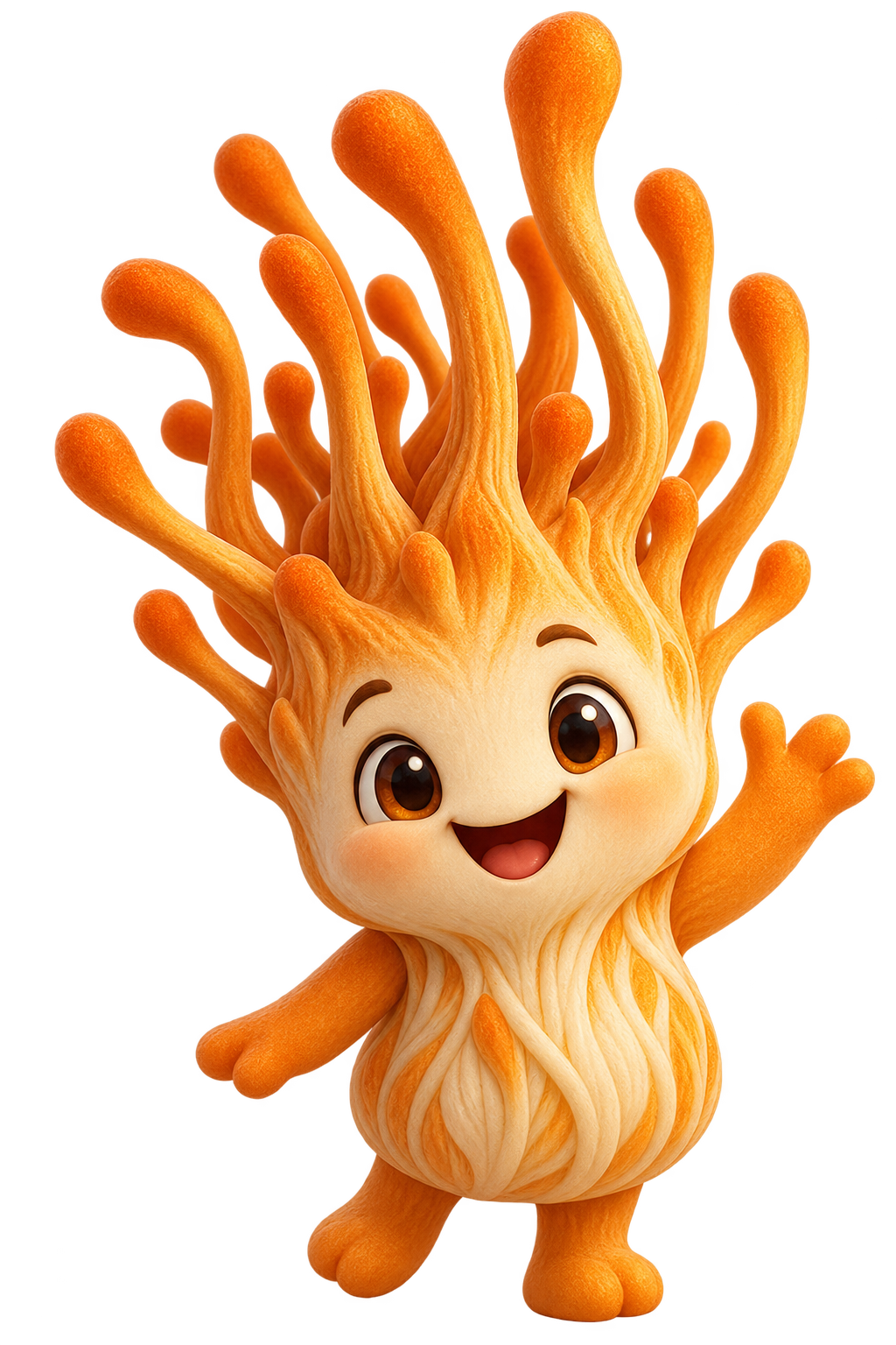 Meet Mr. Cordy, our friendly orange mushroom mascot